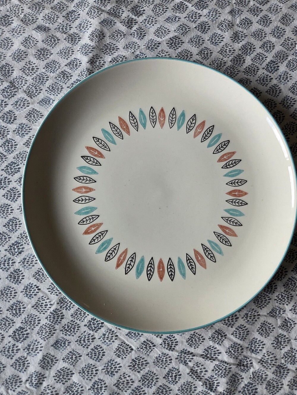 Vintage MCM Marcrest Nordic Mint Serving Platter Plate EUC